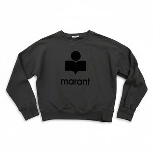 Isabel Marant Mikoy Sweatshirt Crewneck Dark Grey Long Sleeve Black Size 38/L